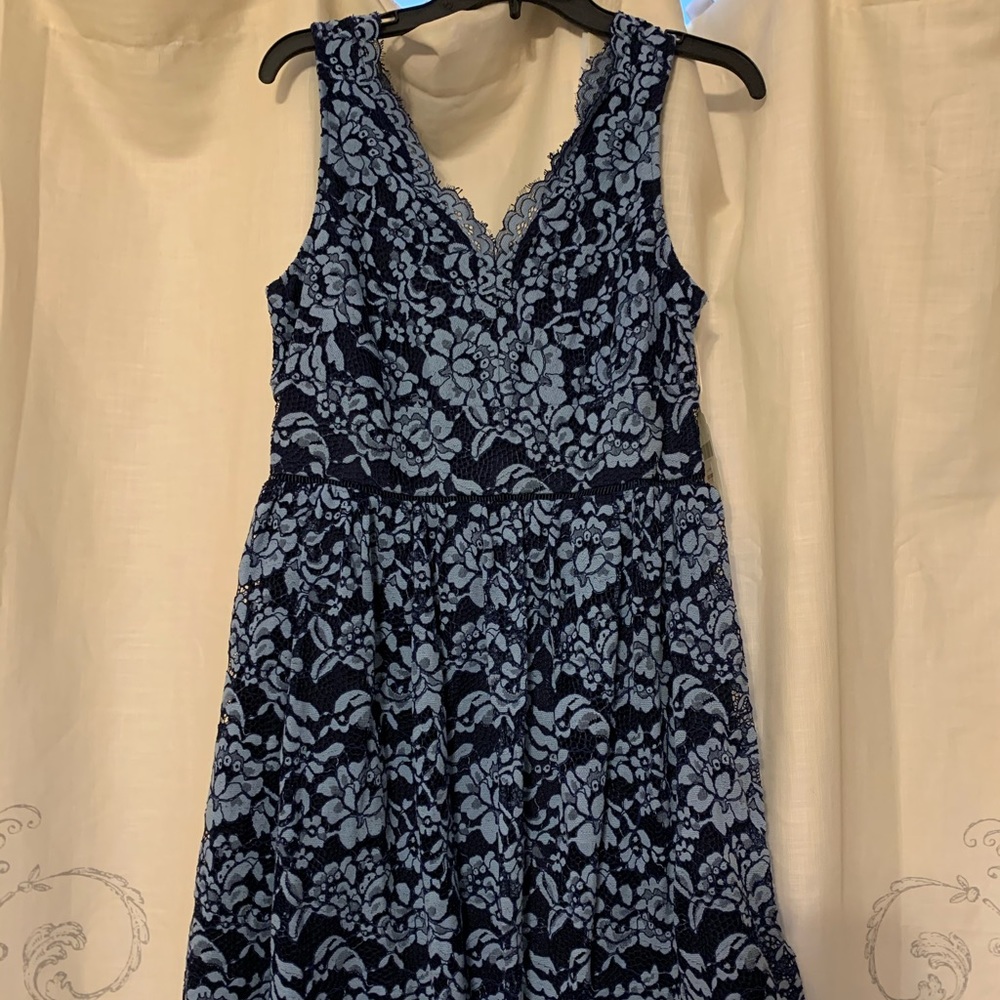 NWT Altar’d State Navy Floral Lace Dress